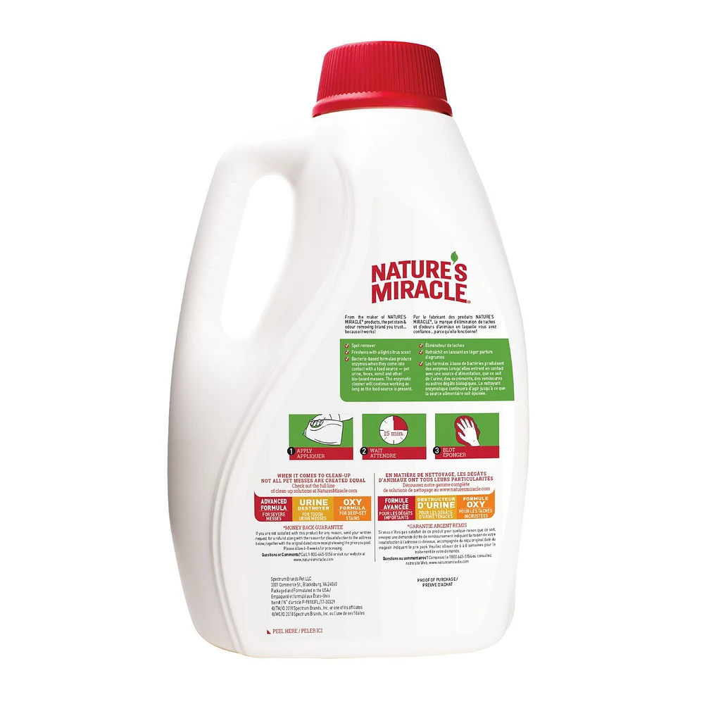 Nature’s Miracle Stain And Odour Remover for Cats, 3.78L