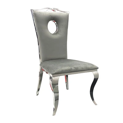 Chaise de salle à manger canadienne Bella Silver (Ensemble de 2)