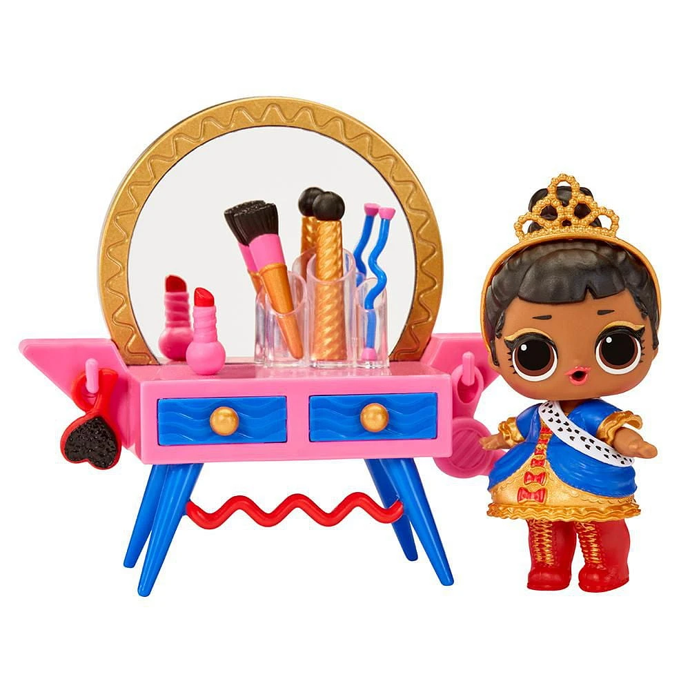 LOL Surprise OMG House of Surprises Beauty Booth Playset with Her Majesty Collectible Doll