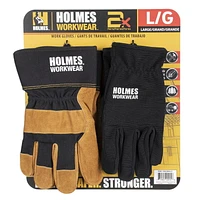 Holmes Work Gloves 2PK Combo Kit SZ M