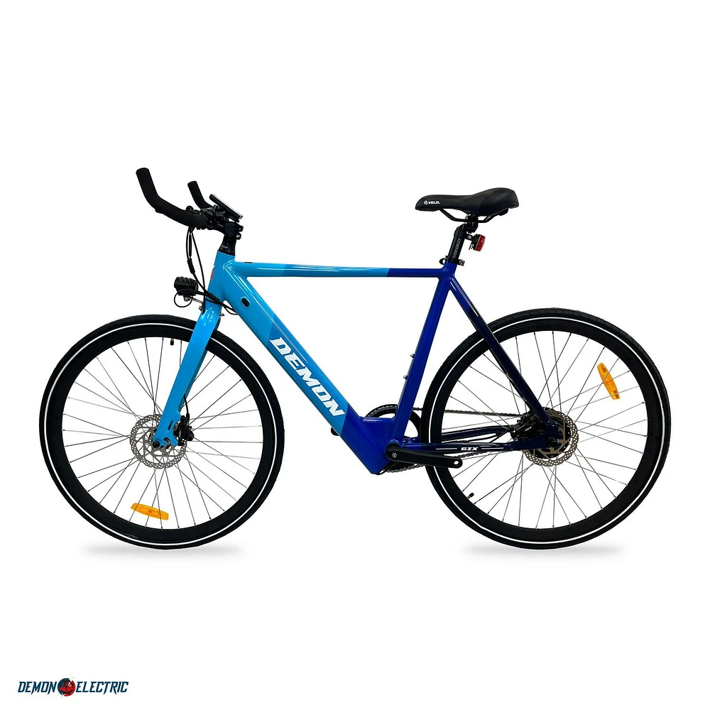 Demon Electric 27.5" Electric Bike, 250W Motor City eBike for Adults, 32 km/h Electric Bicycle, Concealed 36V Battery Commuter E-Bike, Blue