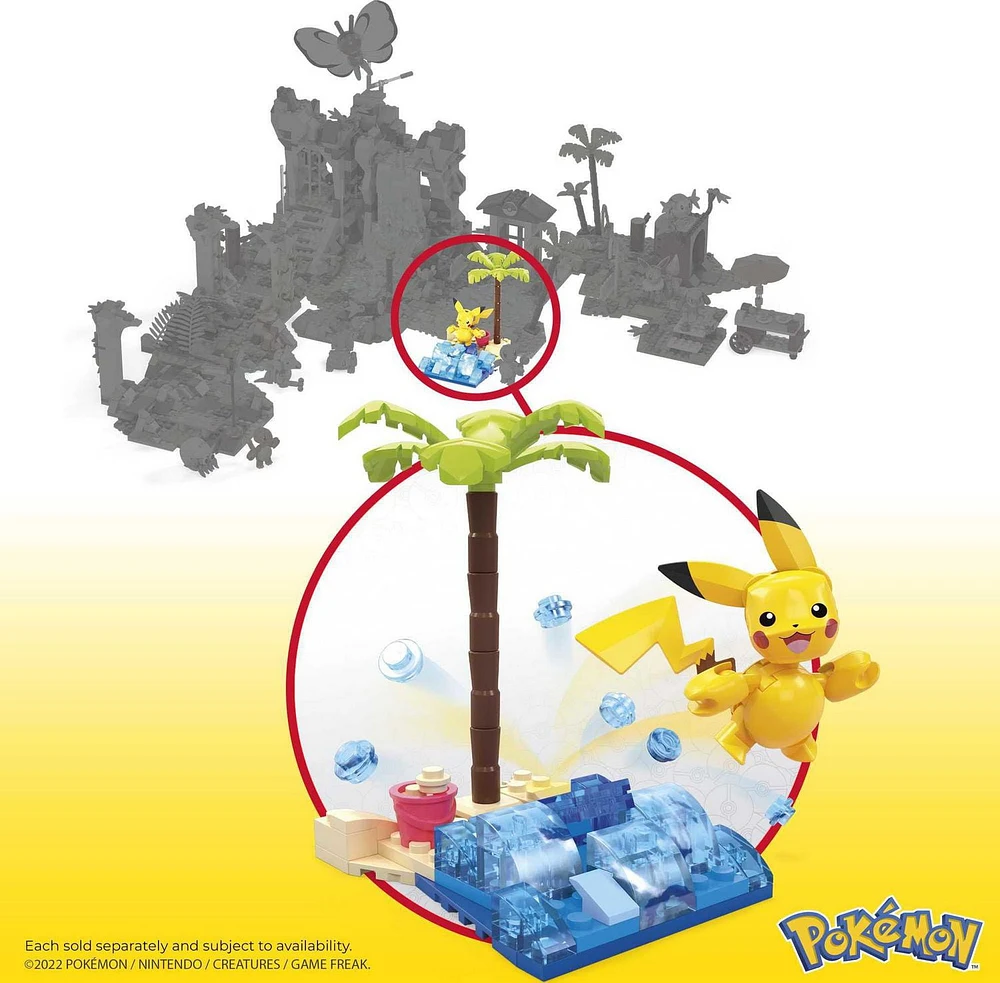 MEGA Pokémon Pikachu's Beach Splash Building Set - 79 bricks