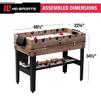 48 in. Combo Game Table, Air Hockey, Foosball and Billiards, Multi Game Table by MD Sports, Air Powered Hockey, Foosball and Billiards