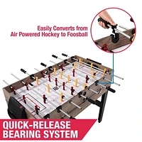 48 in. Combo Game Table, Air Hockey, Foosball and Billiards, Multi Game Table by MD Sports, Air Powered Hockey, Foosball and Billiards