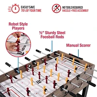 48 in. Combo Game Table, Air Hockey, Foosball and Billiards, Multi Game Table by MD Sports, Air Powered Hockey, Foosball and Billiards