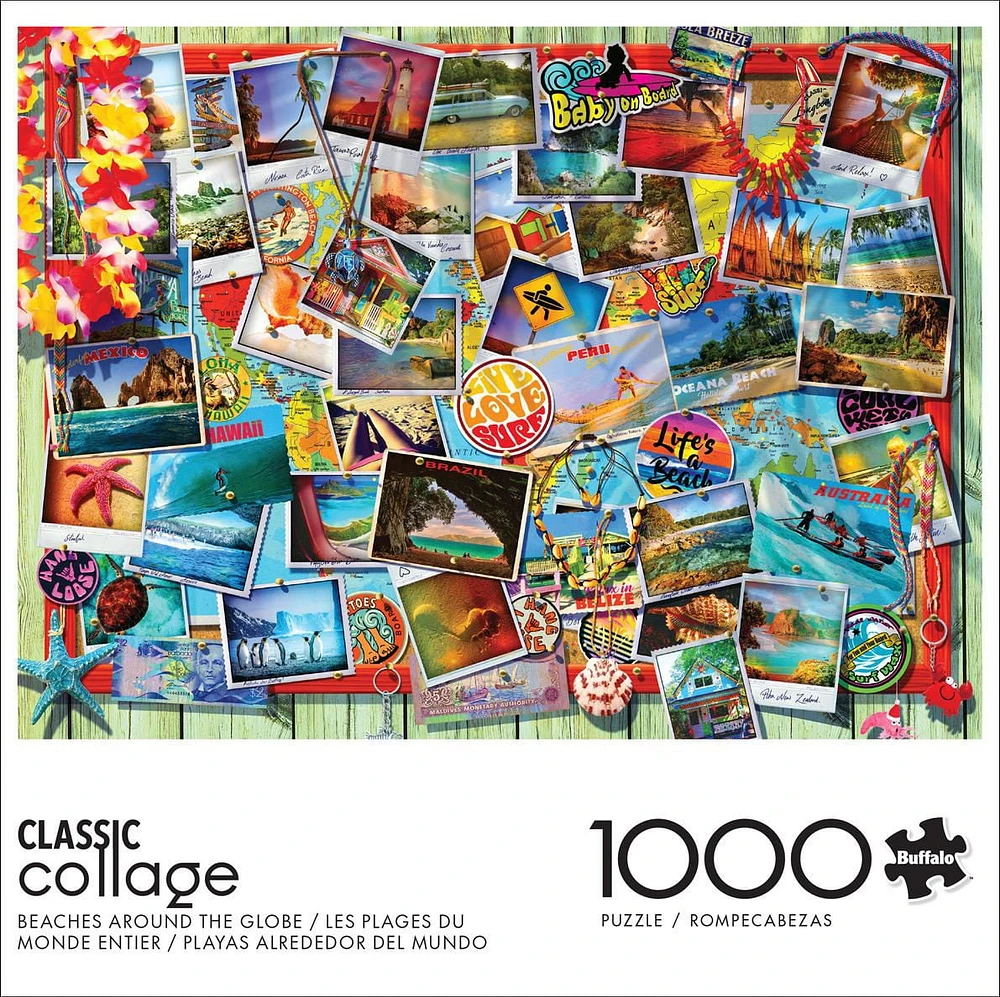 Buffalo Games - Classic Collage - Beaches around the Globe - 1000 Piece Jigsaw Puzzle