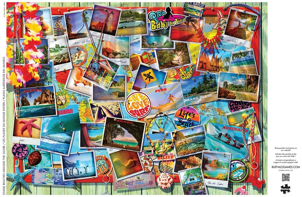 Buffalo Games - Classic Collage - Beaches around the Globe - 1000 Piece Jigsaw Puzzle