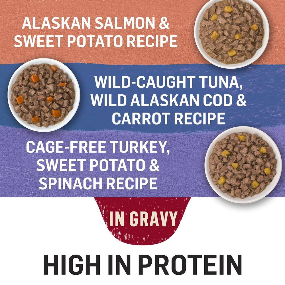 Beyond in Gravy Variety Pack Turkey, Salmon, Tuna, Cod, Wet Cat Food 12 x 85 g, 12 x 85 g