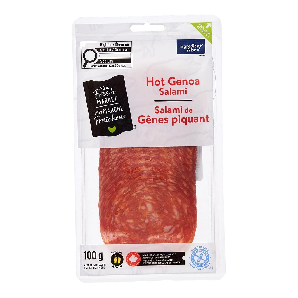 Salami de Gênes piquant Mon marché fraîcheur 100 g