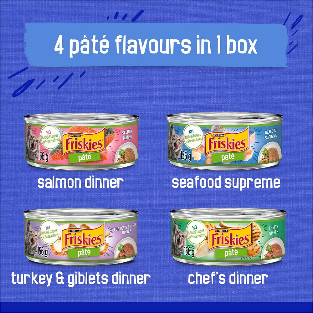 Friskies Pate Greatest Hits Variety Pack, Wet Cat Food 32 X 156g, 32 X 156g