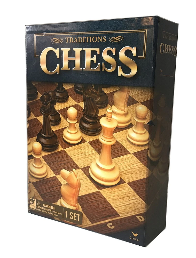 Cardinal Games Traditions Chess Board Game, Board, 32 Chess pieces