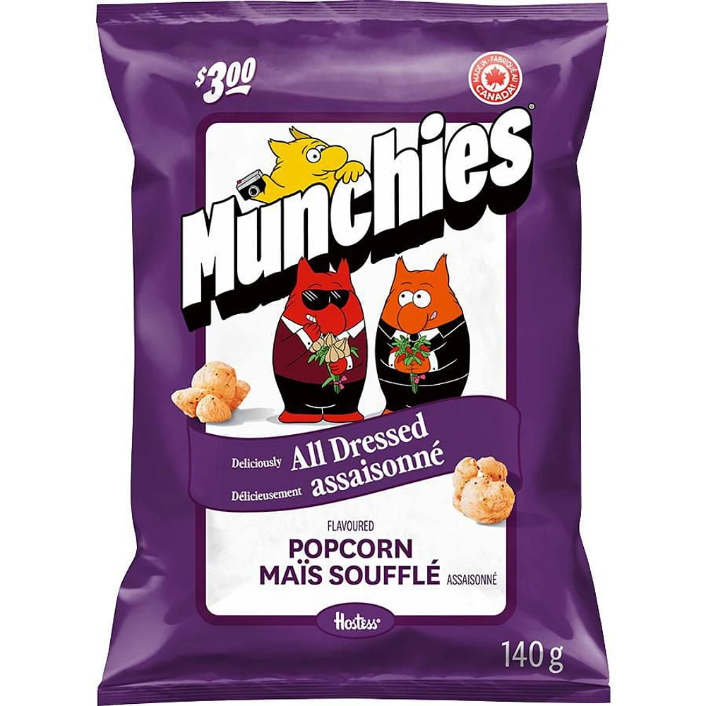 Munchies Deliciously All Dressed Flavoured Popcorn, 140 g.