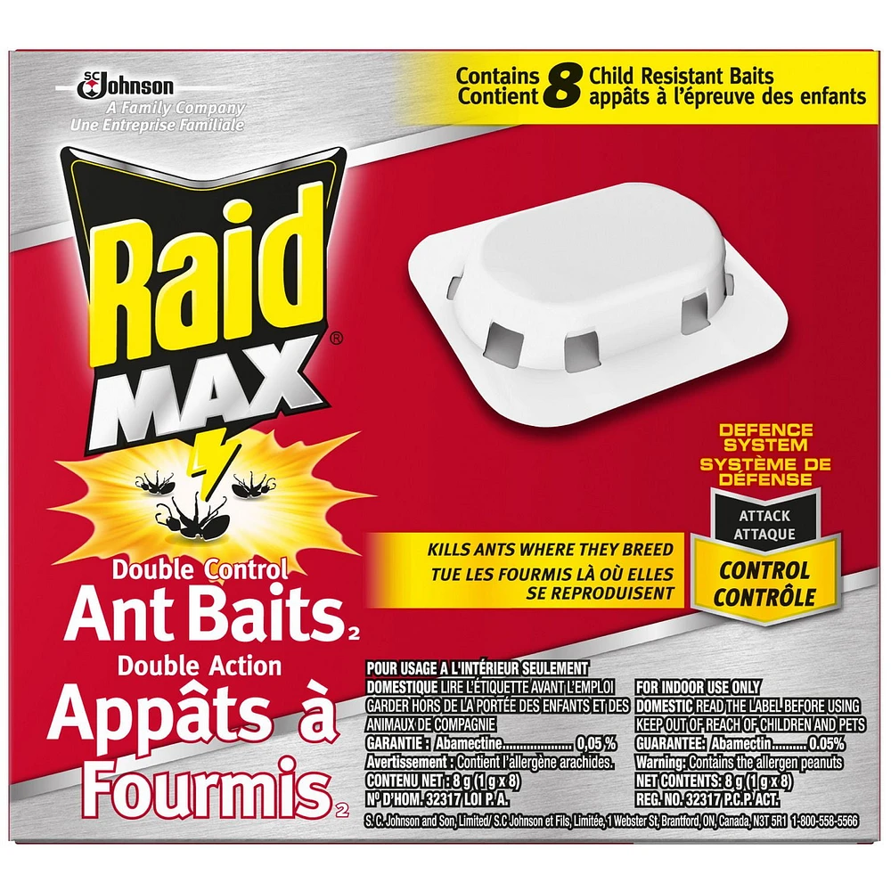 Raid Max Ant Baits Ant Killer and Trap, 8 Baits