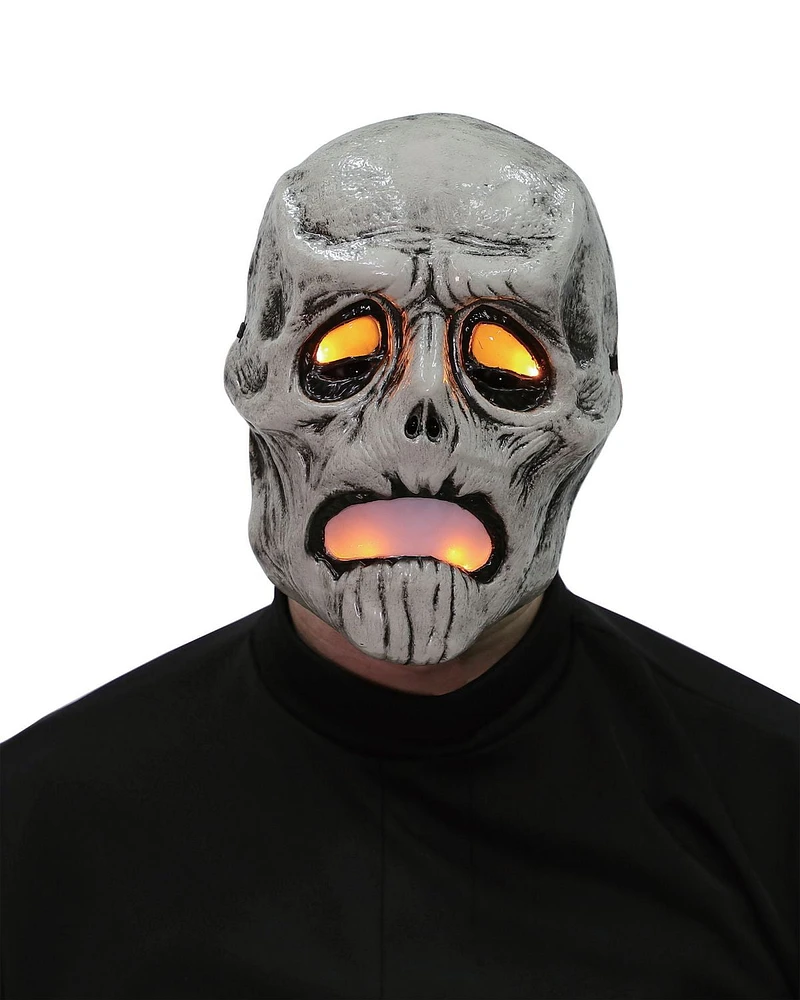 Way to Celebrate Adult Unisex Halloween Light Up Flaming Tortured Soul Mask Costume Accessory