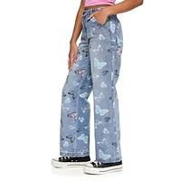 My Sister's Closet Girls' Wide Leg Utility Jean