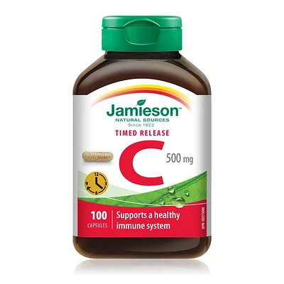 Jamieson Vitamin C 500 mg Timed Release Capsules, 100 capsules