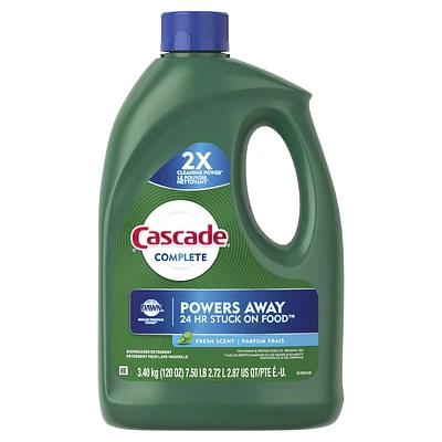 Cascade Complete Gel Dishwasher Detergent, Fresh Scent, 3.4 kg