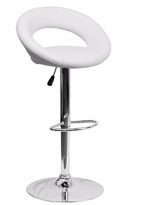 Nicer Furniture tabouret de bar PU pivotant en blanc