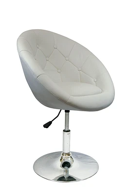 Nicer Furniture Rounded Leisure Bar Stool in White