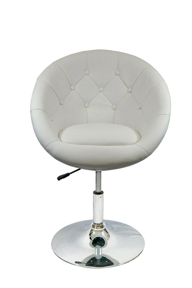 Nicer Furniture Rounded Leisure Bar Stool in White