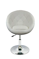 Nicer Furniture Rounded Leisure Bar Stool in White