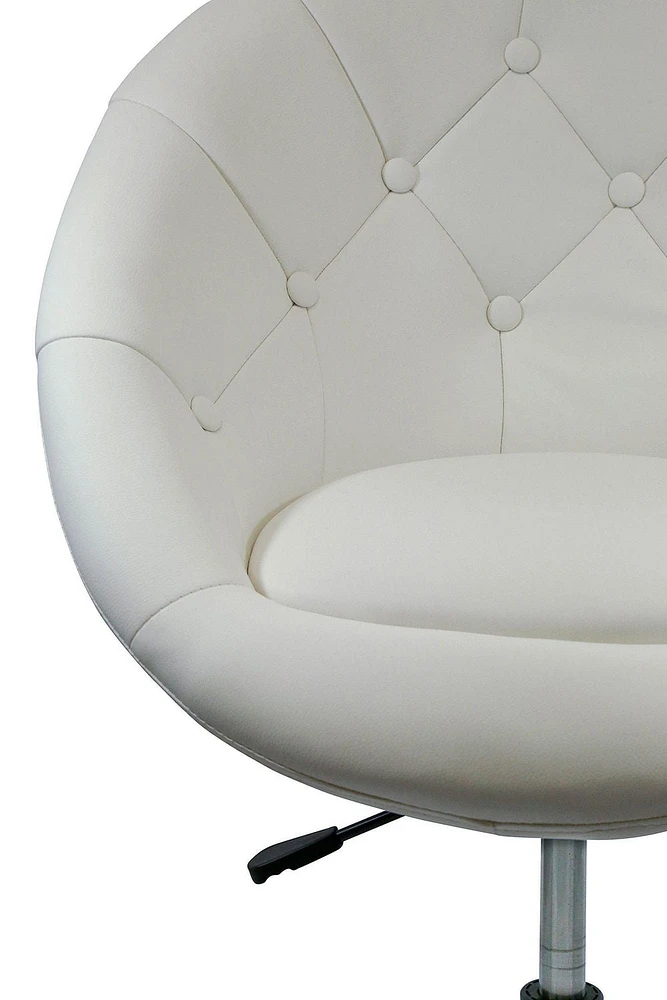 Nicer Furniture Rounded Leisure Bar Stool in White