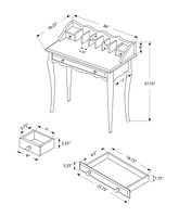 Monarch Specialties Computer Desk, Home Office, Laptop, Storage Drawers, 36"l, Work, Wood, White, Traditional