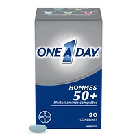 Multivitamines One A Day pour hommes de 50 ans et plus – Vitamines quotidiennes pour hommes contenant des vitamines A, B, C, D et E, du calcium, du sélénium, du magnésium et du zinc 90 comprimés