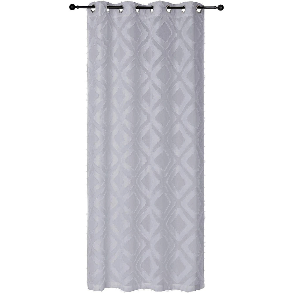 Safdie & Co. Curtain 84L Jacquard Oyster Mushroom