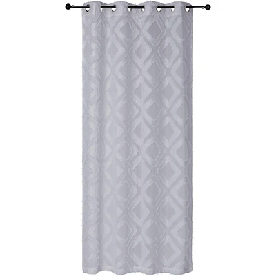 Safdie & Co. Curtain 84L Jacquard Oyster Mushroom