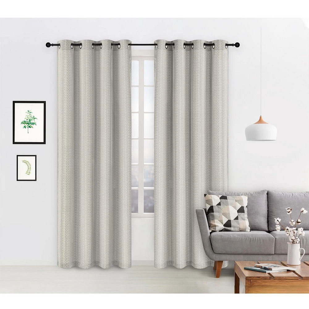 Safdie & Co. Curtain 84L Holli Jacquard Taupe