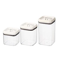 Better Homes & Gardens Flip-Tite® Square Container Set, 3 Pieces, Capacity: 1.1L, 1.7L & 2.3L