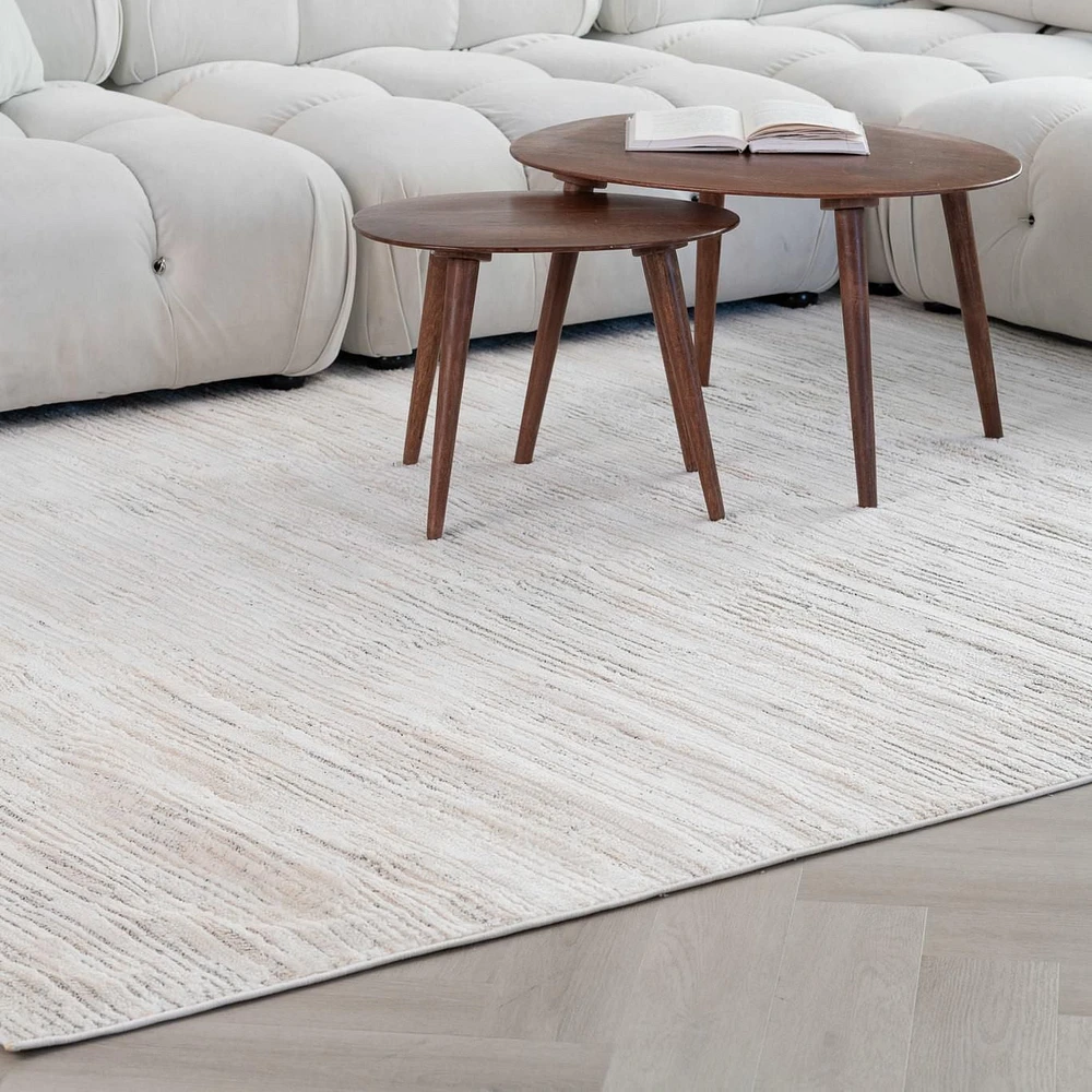 Rug Branch Astra Modern Indoor Area Rug, Beige Cream, Abstract - Living Room, Bedroom, Dining Room, and Kitchen