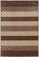 Evolution Trellis Stripes 5 ft. x 7 ft. 6 in. Area Rug, Beige & Brown