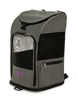 TrustyPup 2-in-1 Pet Backpack Travel Carrier, Airline Approved & Guaranteed On Board, Gray