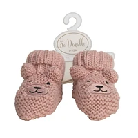 So Dorable Bear Knit Booties, Bear Knit Booties