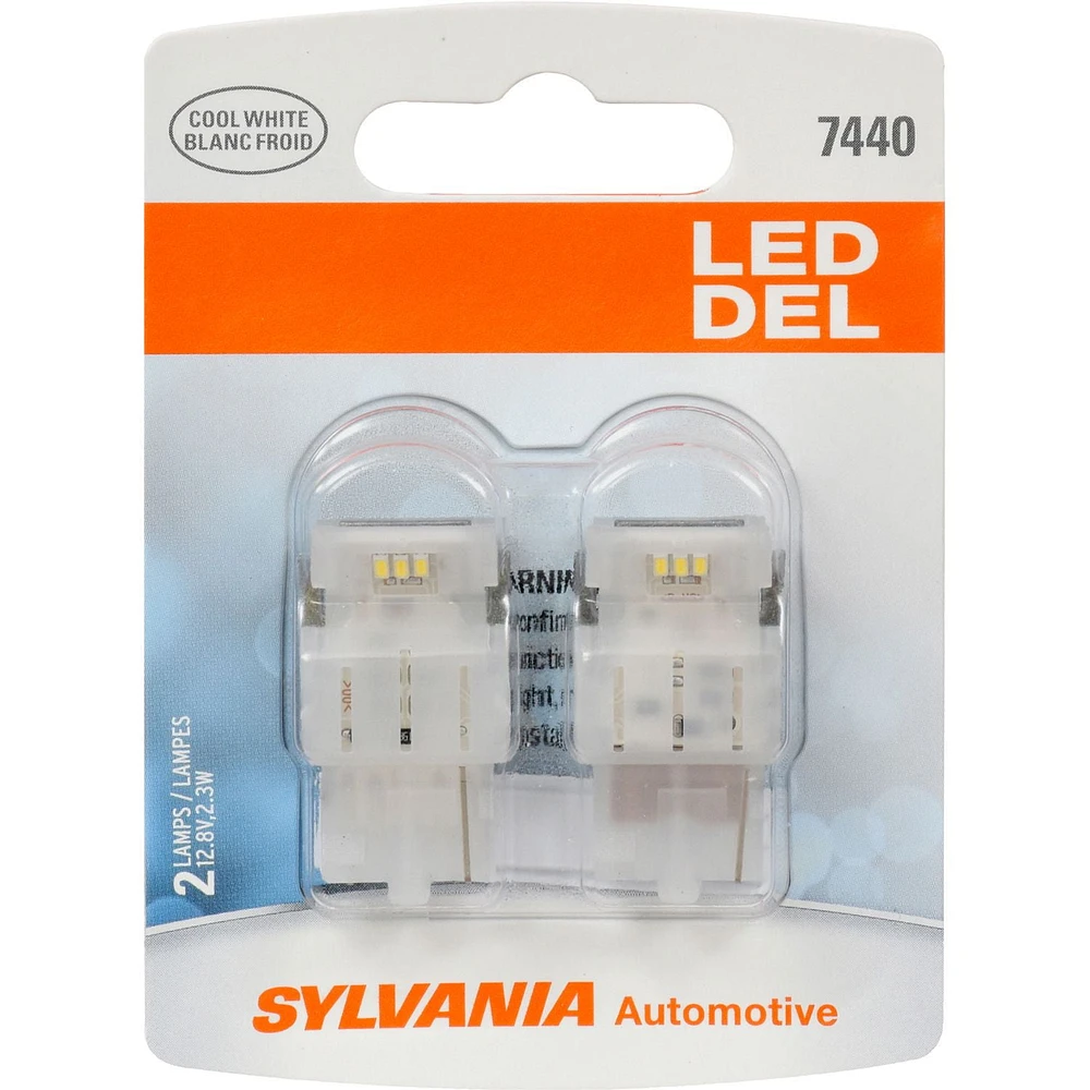 SYLVANIA 7440 Syl LED White Mini Bulb, Pack of 2, 7440 SYL LED WHITE Mini Bulb, Pack of 2