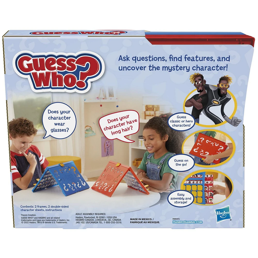 Guess Who? Jeu de devinettes classique, jeu de plateau pour enfants, dès 6 ans, 2 joueurs