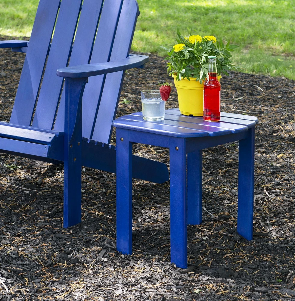 Table d'Extrémité Extérieure Adirondack Bleue