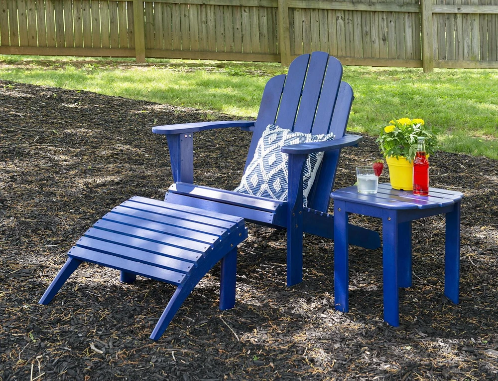 Table d'Extrémité Extérieure Adirondack Bleue