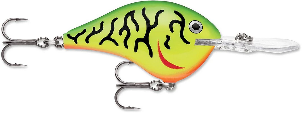 Rapala DT08FT Dives-To 8, Balsa, 2", 3/8oz, Running Depth 8', VMC 5 treble hooks, Firetiger, Dives-To 8, Balsa, Running Depth 8', VMC 5 trebles, Firetiger