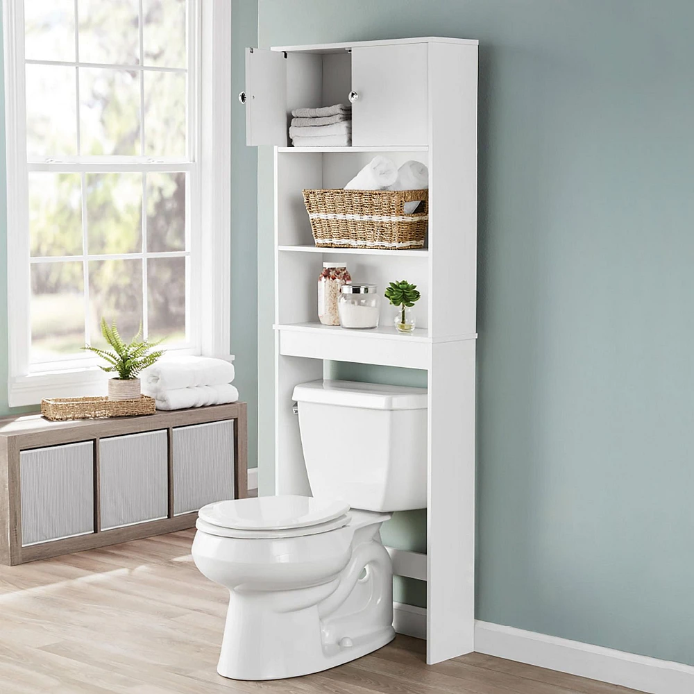 Zenna Home 3-Shelf Classic over the Toilet Bathroom Spacesaver, White