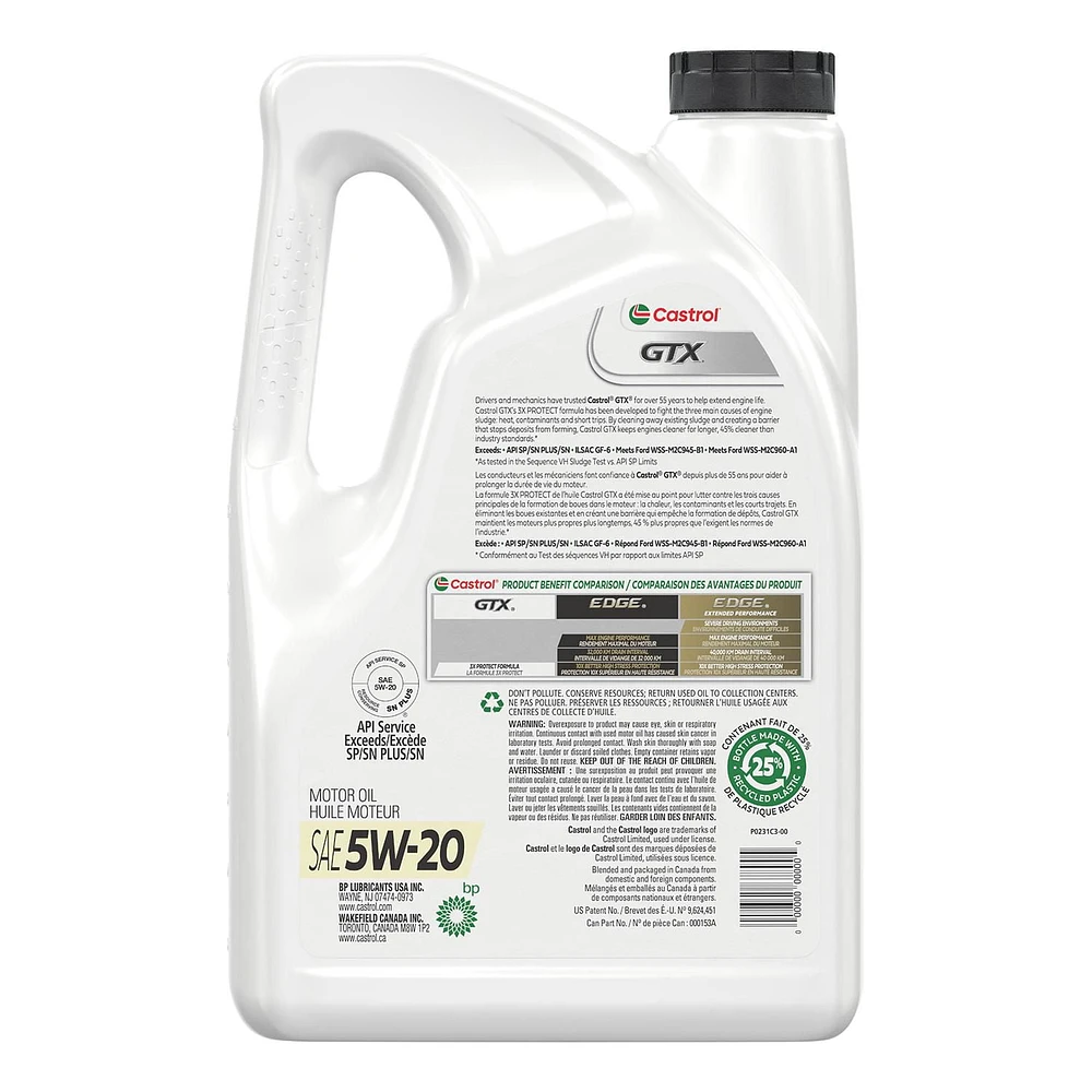 Castrol GTX Ultraclean 5W20 5 L, Castrol GTX 5W20 5L