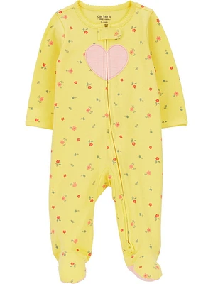 Carter's Child of Mine Baby Girls' Heart Sleep N Play Outfit