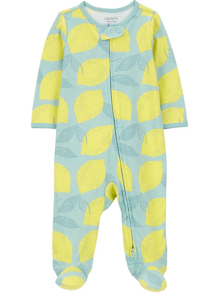 Carter's Child of Mine Baby Girls' Lemon Sleep N Play Outfit