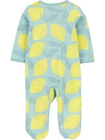 Carter's Child of Mine Baby Girls' Lemon Sleep N Play Outfit