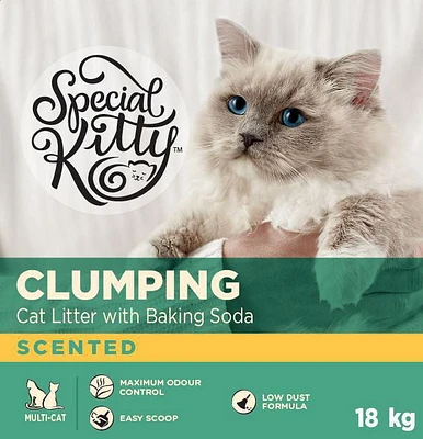 Special Kitty Clumping Cat Litter with Baking Soda - Scented, 18 Kg