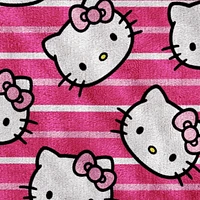 Hello Kitty 'Pink Stripes' Silk Touch Sherpa Throw Blanket in Gift Box, 100% Polyester