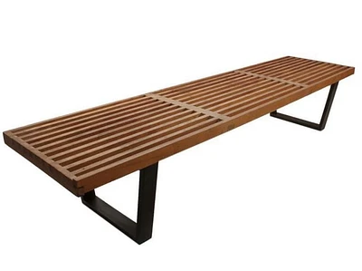 Nicer Furniture Nelson Bench in Walnut 6 ft