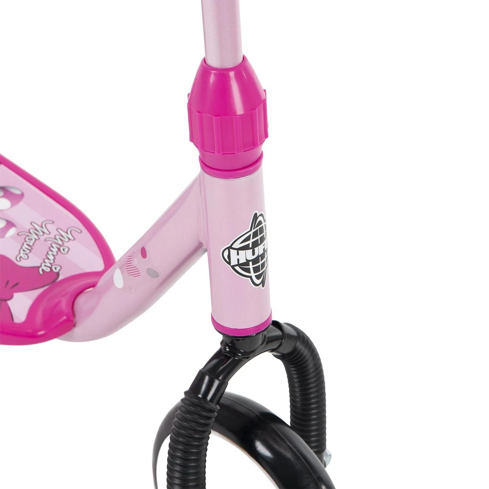 Disney Minnie Mouse 3-Wheel Girls’ Quick Connect Scooter, by Huffy, pink, Ideal for ages 3+